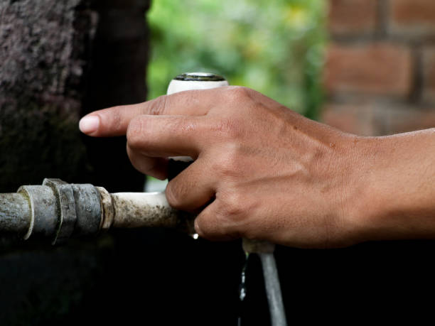 Close-up dripping water